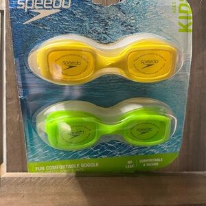 Speedo Kids Yellow and Green Swim Goggles